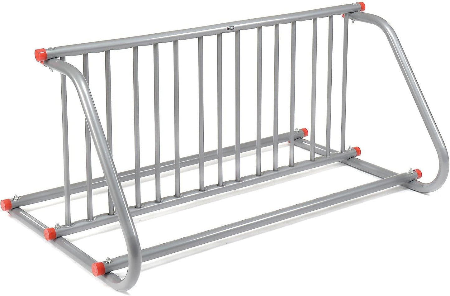 Global Industrial 59-3/4"L Grid Bike Rack, Double Sided, Powder Coated Steel, 10-Bike Capacity, Gray, Commercial Bike Rack for Stores, Parks and Schools
