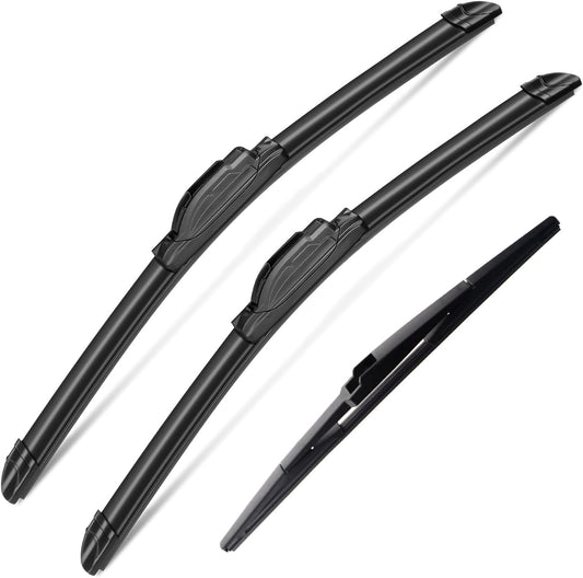 3 Wipers Set for 2003 2004 2005 2006 2007 2008 2009 Lexus GX470, Windshield Wiper Blades Original Equipment Replacement Front and Rear- 22"/21"/16" (Pack of 3) J- HOOK