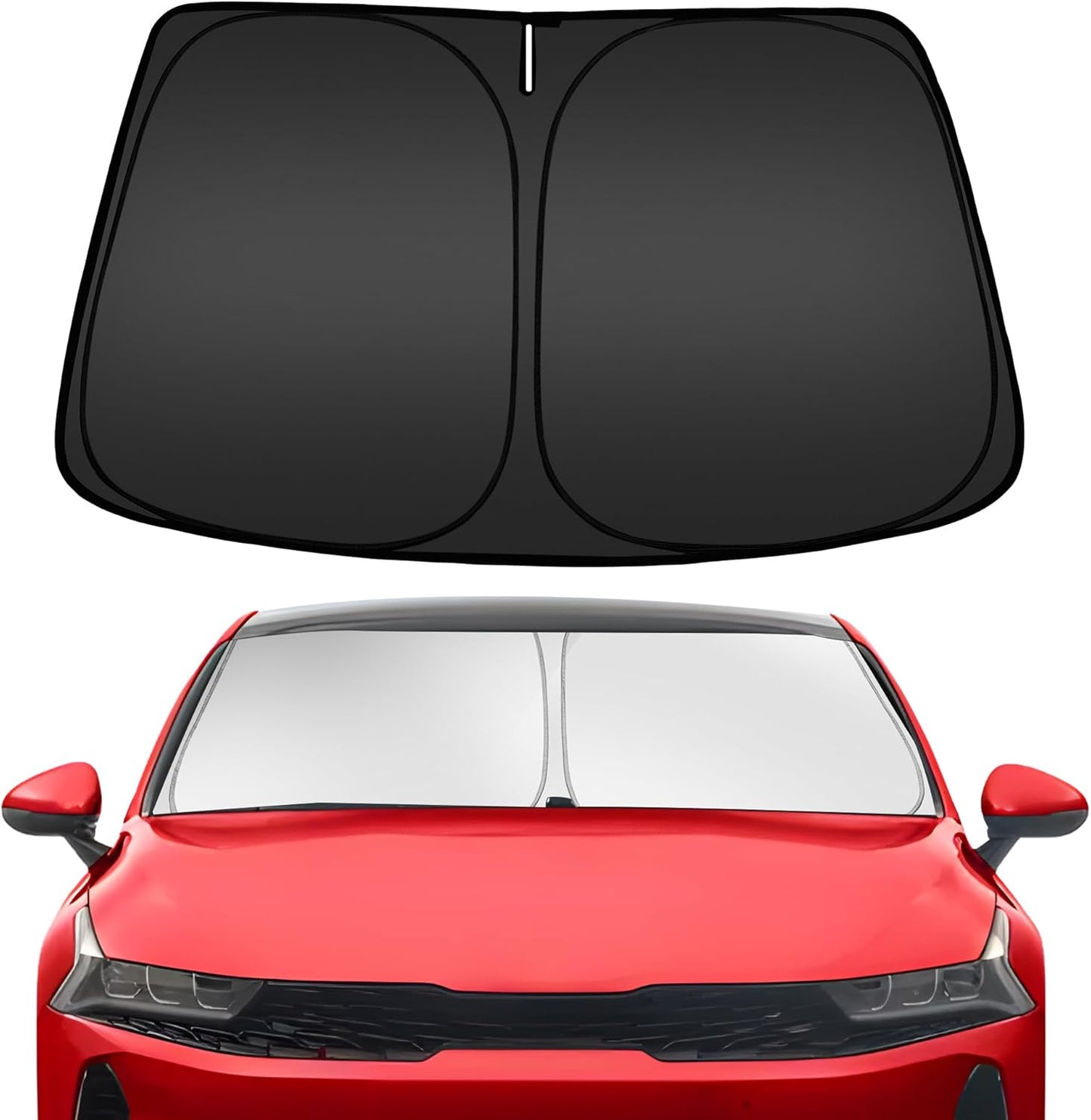 ARISMOTOR Windshield Sun Shade for H-yundai Sonata 2020-2026/Kia K5 2021-2026, Custom Fit Foldable Front Window Sunshade Sun Visor Protector, Block UV Rays Keep Your Car Cooler