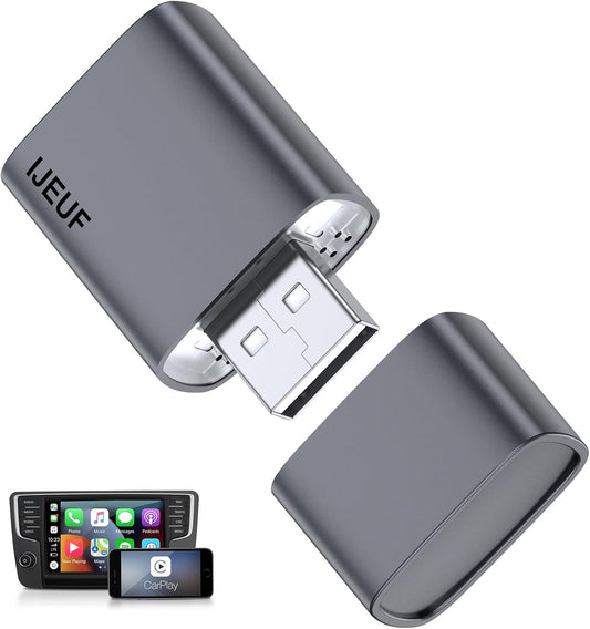 Wireless CarPlay Adapter for Apple iPhone 2025 Upgraded,Ultra-Low Lag,Stable Connection,Mini Apple Car Play Wireless Adapter for Cars with Built-in Wired CarPlay and iPhone iOS 10+,USB A