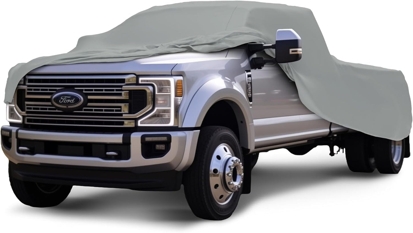 Car Covers Weatherproof Max Truck Cover & Warranty Compatible with Ford 2022-2023 F-450 Crew Cab, 8' & Shell– Outdoor Cover, Prevents Theft with Cable Lock