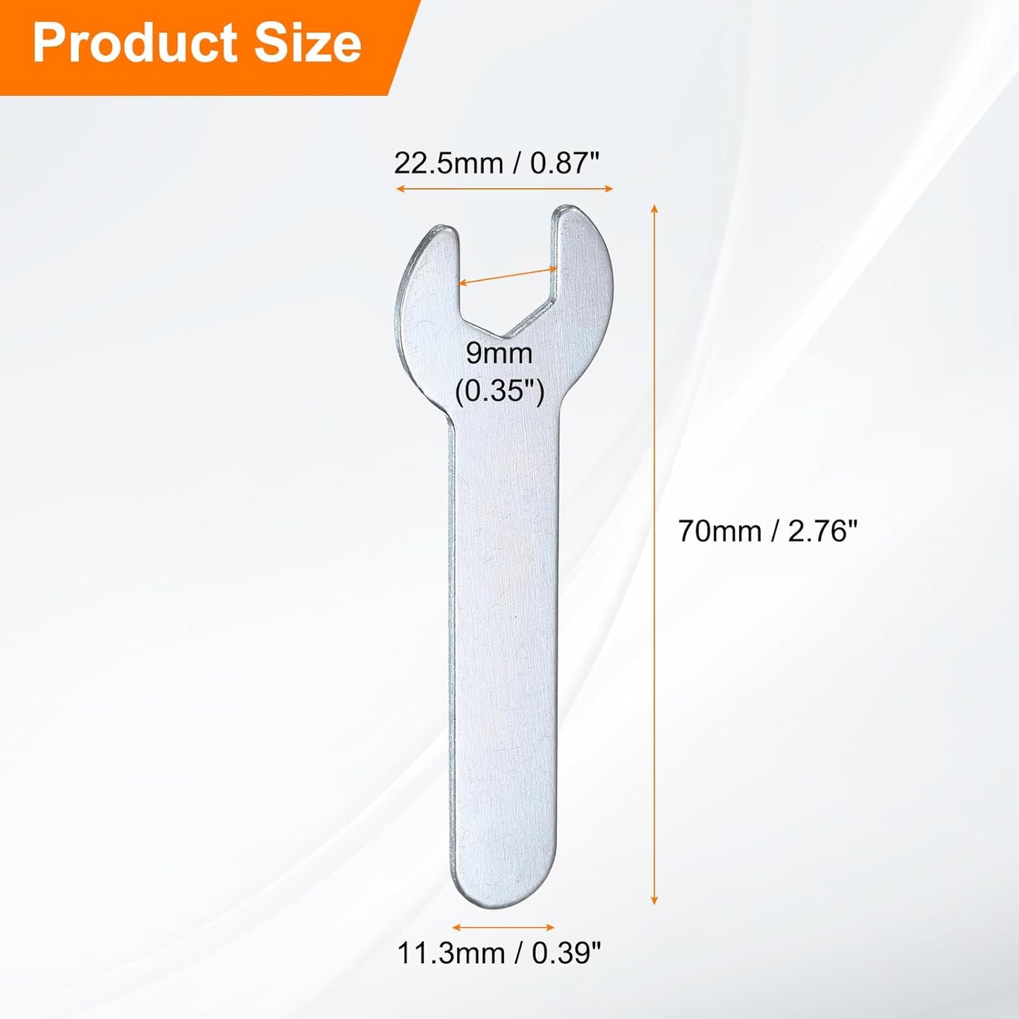 HARFINGTON 10pcs Small Wrench 10x70x1.5mm Metric U-Shaped Single Open Ended Spanner Super Thin Flat Head Galvanizing Wrench for Automotive Repair Furniture Assembly