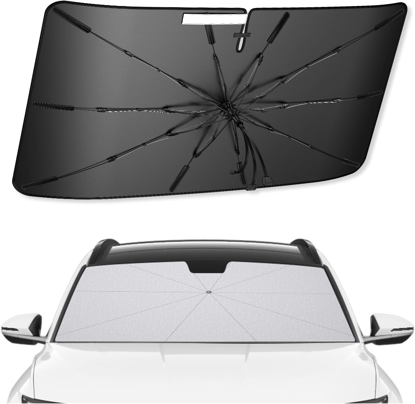 SXCY for 2022-2024 2025 Hyundai Tucson Windshield Umbrella Sunshade [Easier Foldable] for 2024 2025 Hyundai Tucson Accessories 2025 Tucson Sunshade Umbrella 2025 Tucson Windshield Umbrella Sun Shade