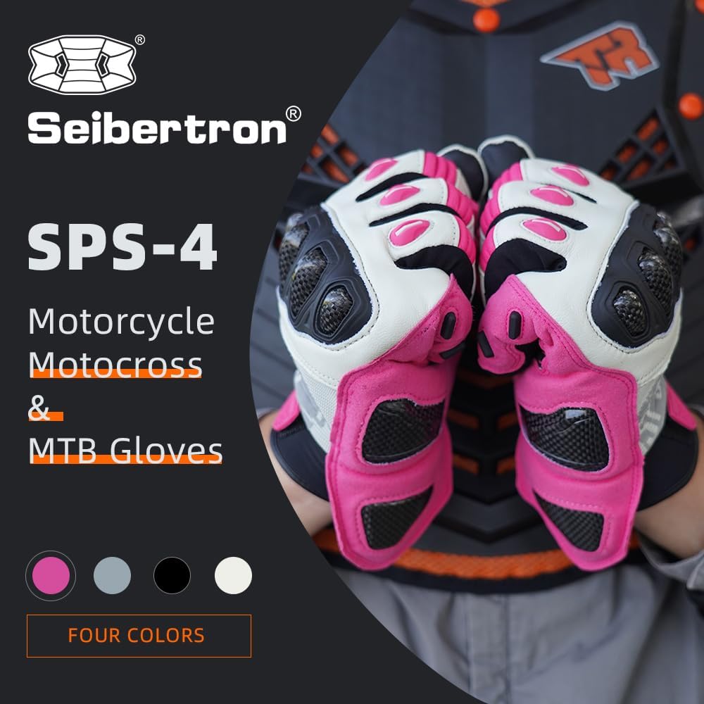 Seibertron SPS Series Touchscreen Motorcycle Motocross BMX ATV MTB Bicycle Cycling Full or Half Finger Gloves Adult and Youth
