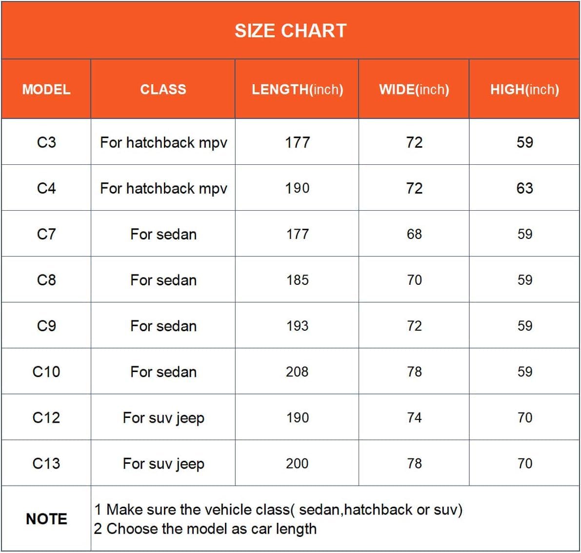 Kayme Car Covers for Automobiles Waterproof All Weather Sun Uv Rain Protection with Zipper Mirror Pocket Fit Sedan Toyota Prius, Mercedes Benz CLK, Cadillac ATS, Nissan Sentra .(178 to 185 Inch) 3L