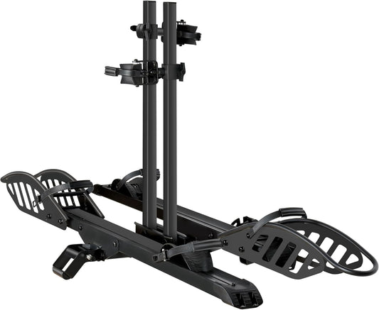 200 lbs E-Bike Rack Hitch Mount Platform Style for Cars Trucks SUVs Vans RVs, Easy Fold with One Hand, fits Bikes with Up to 5-inch Fat Tire