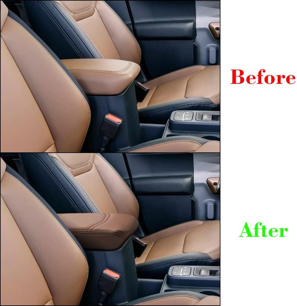 Muslogy Center Console Armrest Cover Compatible with Ford Maverick XL XLT Lariat 2022-2025 Accessories Cushion Pad Armrest Lid Protector Prevent Pets Scratches Regular Thick(Dark Brown)