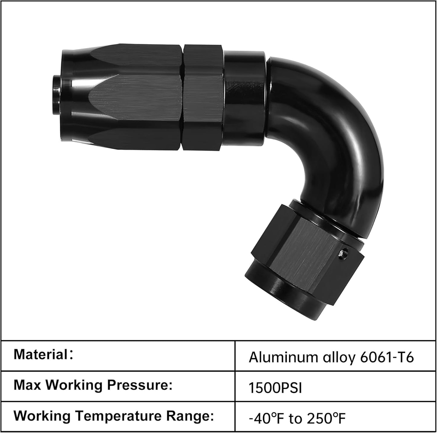 EVIL ENERGY 10AN 120 Degree One Piece Full Flow Hose End Fitting Swivel For CPE Braided Hose