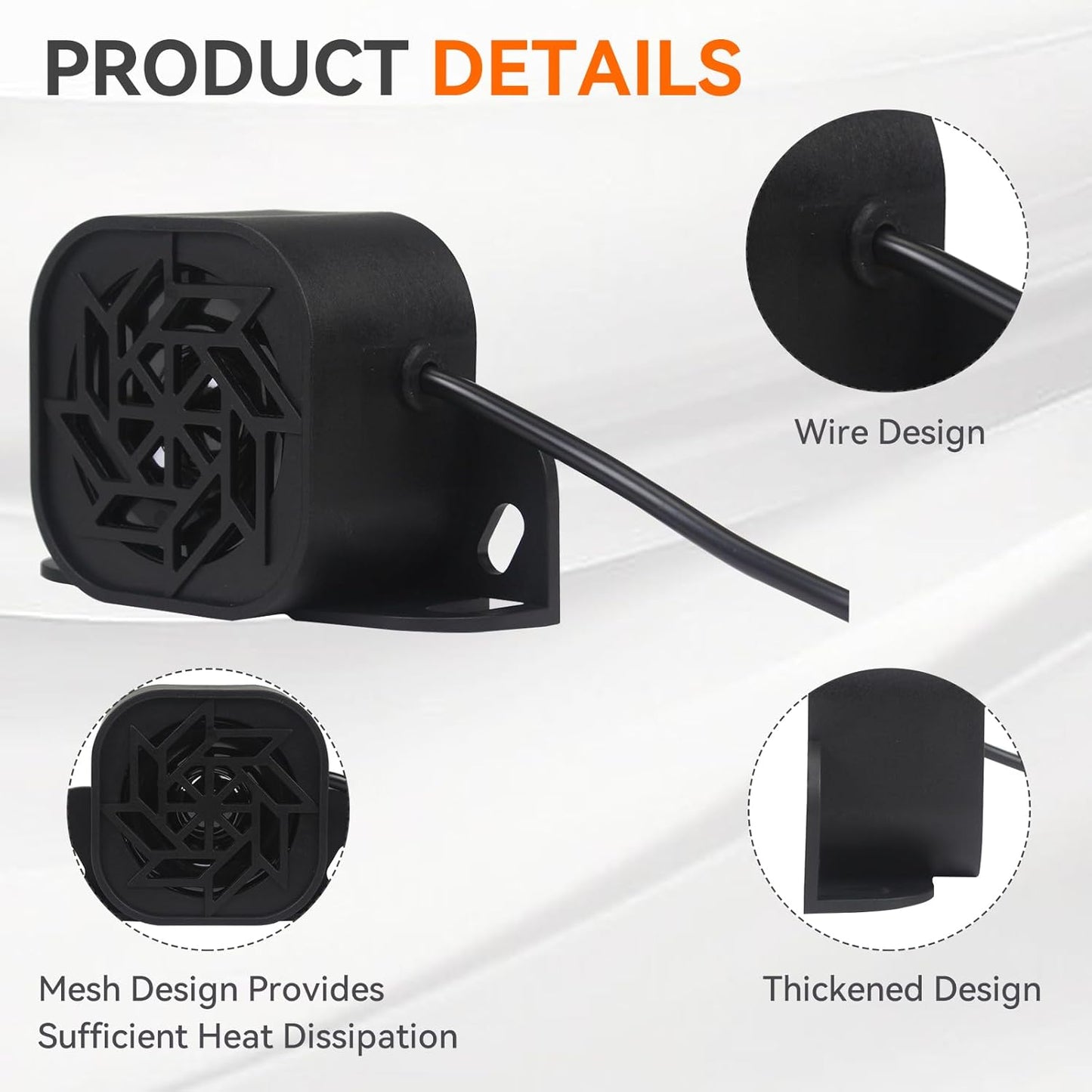 835 Back-up Alarm 12V-48V 110dB IP67 Waterproof Dust-Proof Reversing Warning Alarm with Super Loud Beeper Tone for Truck Van Forklift Car Lorry Agricultural Vehicles