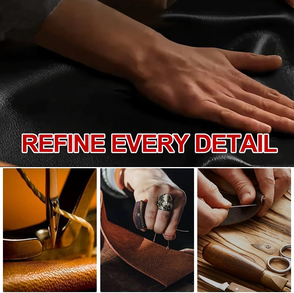 New Nappa Leather car Steering Wheel Cover, Anti-Slip, Safety, Soft, Breathable Full Surround Universal 15 inch Black