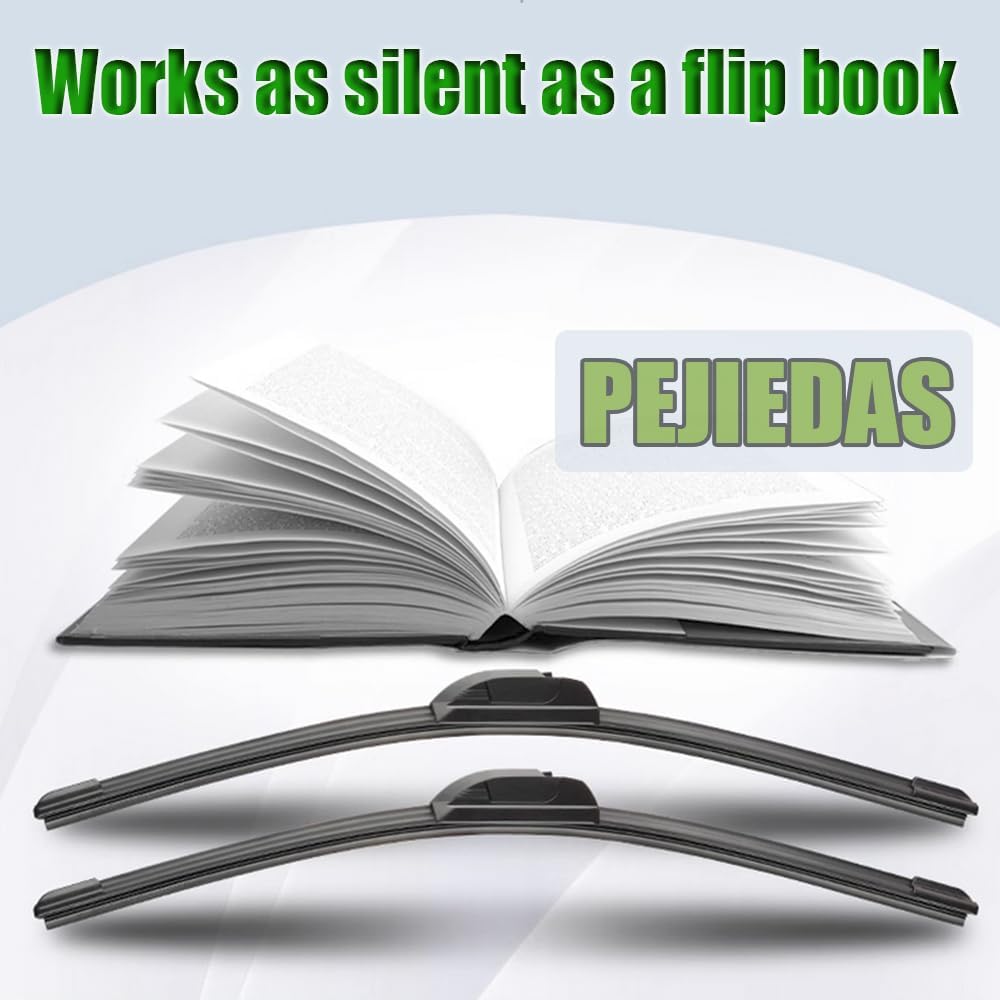 OEM Quality Front Wiper Blades, Replacement for 1997-2006 Jeep Wrangler, OE Original Style (13 Inch + 13 Inch Front Wiper Blades)