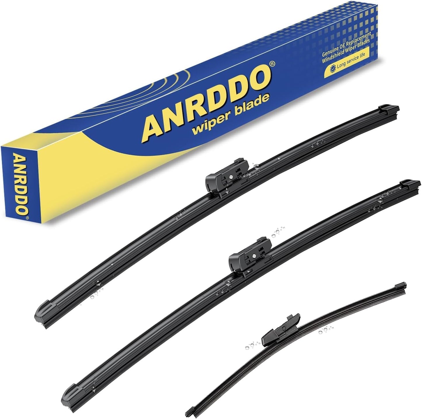 3 wipers Replacememt For 2018 2019 2020 20221 2022 2023 VW Volkswagen Atlas Original Equipment Replacement Wiper Blades Set - 26"+22"+12" (Set of 3) Top Lock