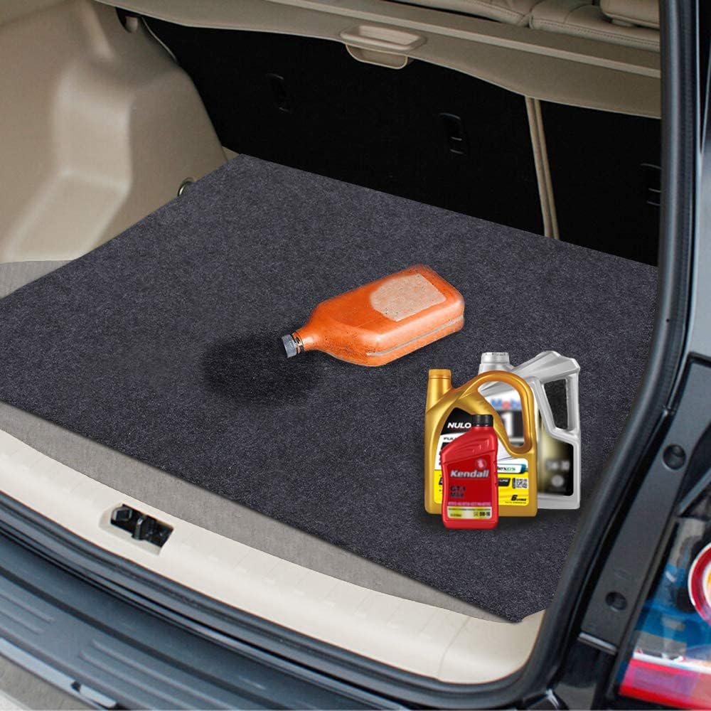 Oil Spill Mat 36x48 Inches Car Trunk Mat Rubber Backing Layer Oil Drip Pan for Under Car Waterproof Garage Mats Protects Floor from Spills, Drips, Splashes and Stains Washable and Reusable