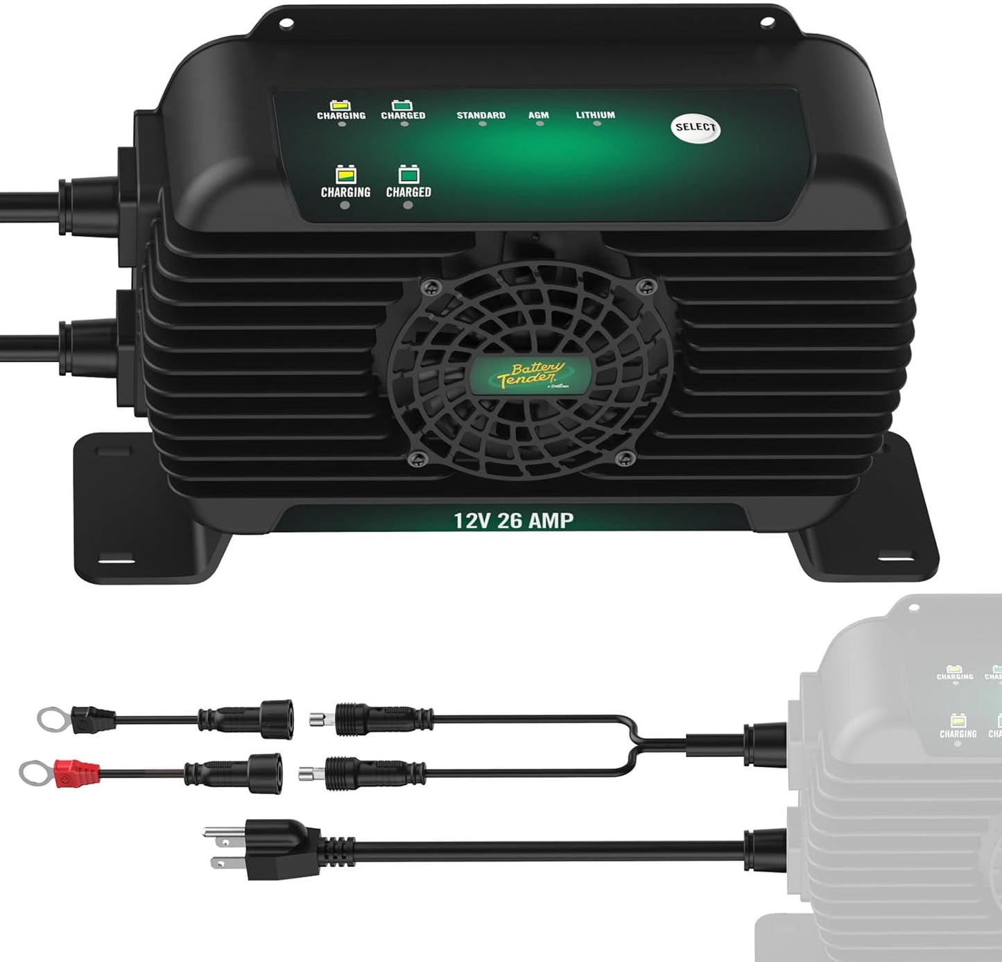 Battery Tender PowerPlus 12V, 26 AMP Battery Charger and Maintainer - IP68 Weather Resistant