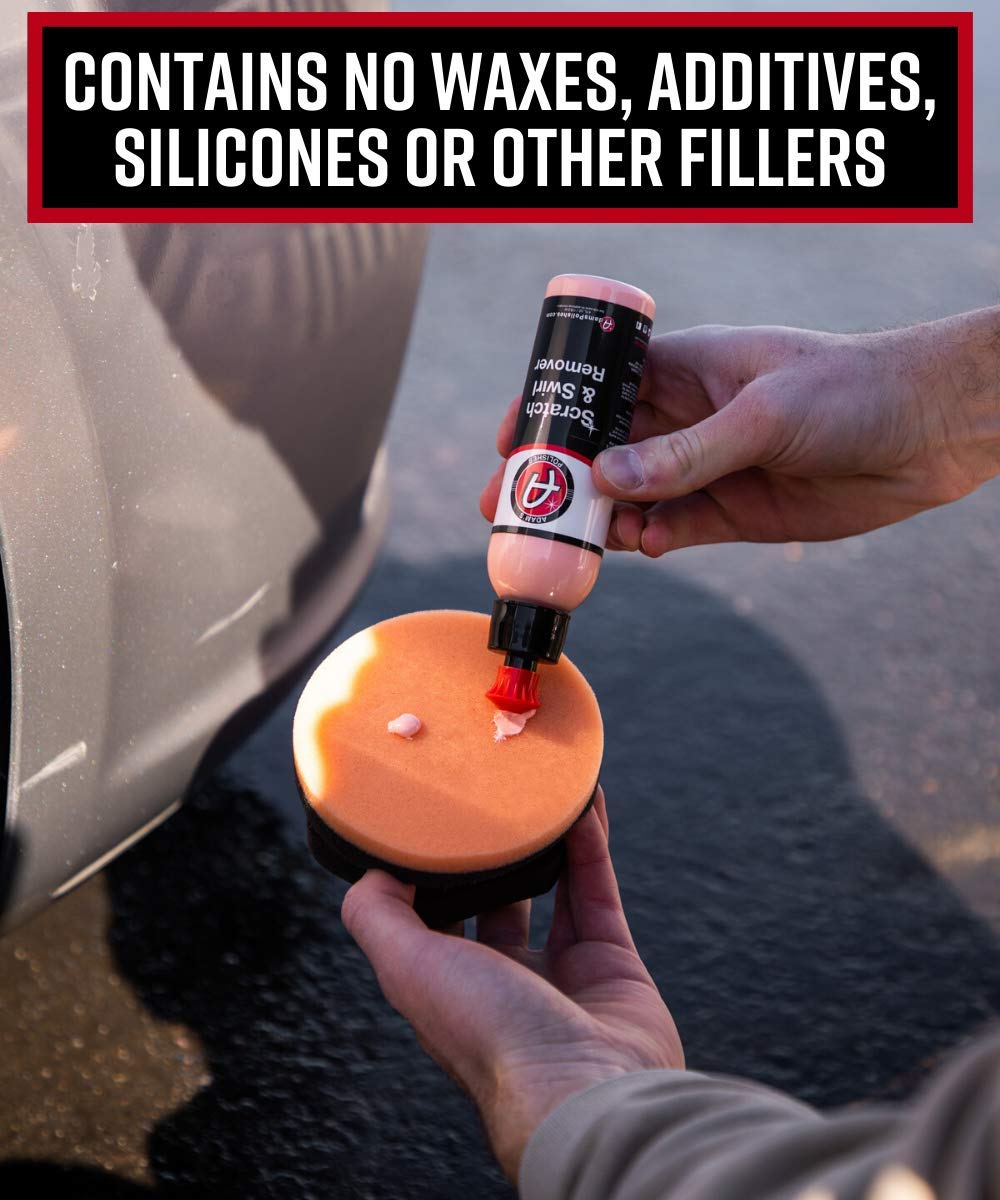 Adam's Polishes Car Scratch & Swirl Remover Hand Correction System | Remove & Restore Paint Transfer, Minor Imperfections, & Oxidation | Paired with Orange Compound Correction Pad Applicator (4oz)