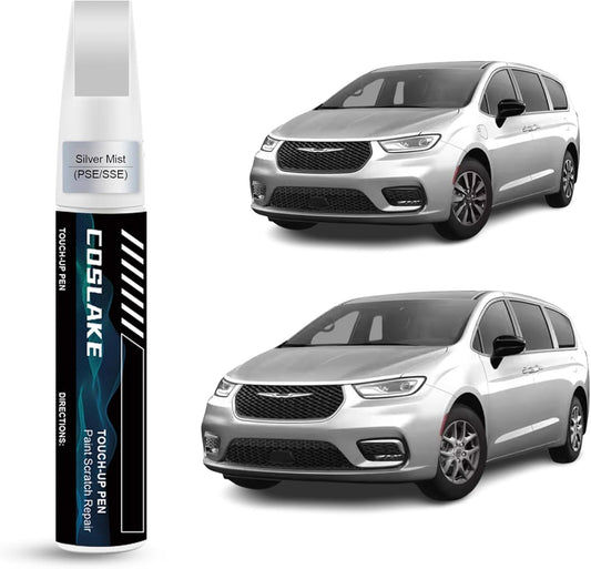 Car Touch Up Paint(Silver Mist(PSE/SSE)) for Chrysler, Car Paint Scratch Repair Kit, Quick & Easy Solution to Repair, Scratch Remover Pen with 2PCS Disposable Micro Applicators