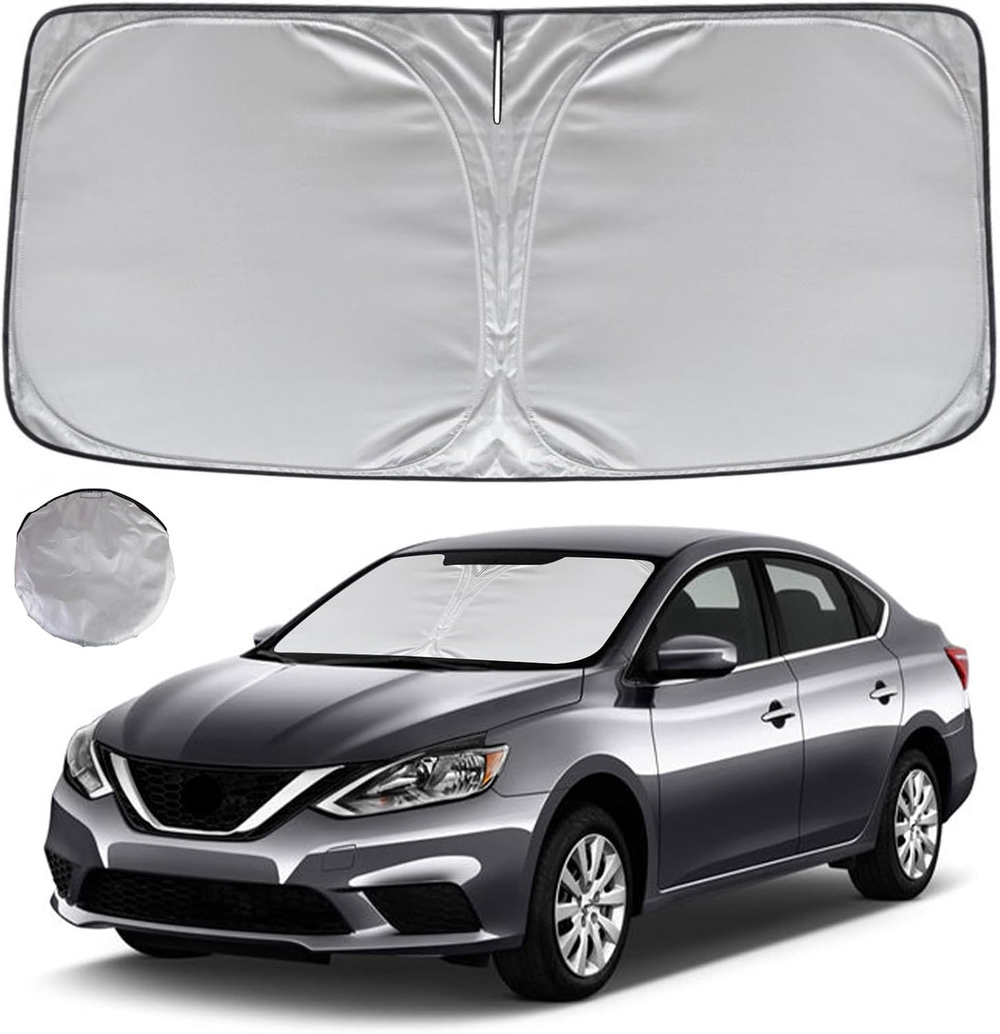 KAYZT Windshield Sun Shade for 2014-2019 Nissan Sentra Foldable Sunshade Front Window Custom Fit Car Accessories