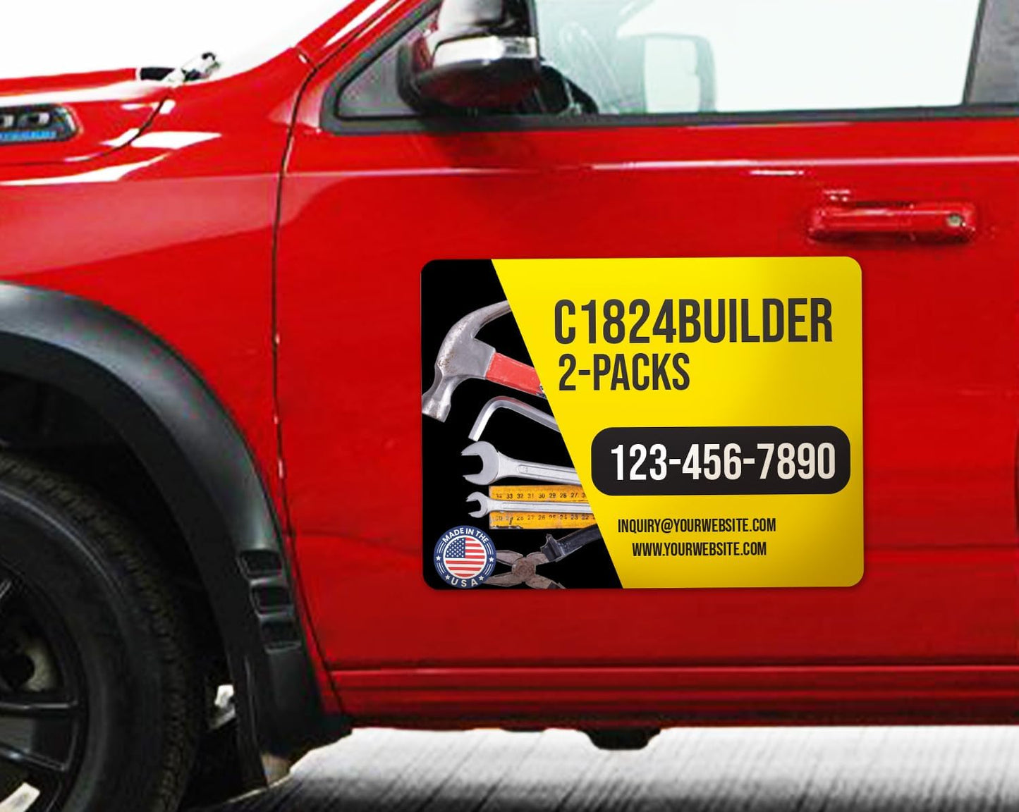 Magnet Me Up Customizable and Personalized Automotive Magnet Decals (18"x24"- Builder)