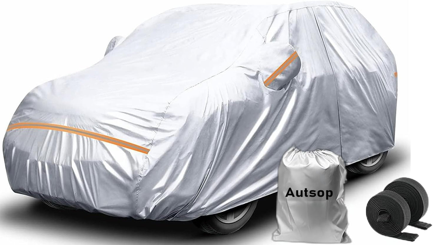 Autsop SUV Car Cover Waterproof All Weather,12-Layer Car Covers for Automobiles Outdoor Heavy Duty Full Exterior Covers for SUV(Up to 175 inch)