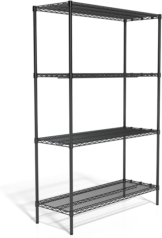 Professional 4-Shelf Wire Unit, 48-inch W, Black, 2/Pack (CW25471-CCVS)