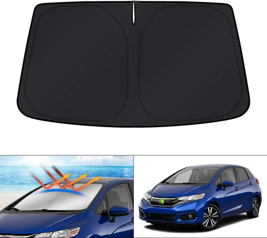 KUST Windshield Sun Shade for Honda Fit 2015-2020 Sunshade Foldable Window Sun Visor Protector Blocks UV Rays Keep Your Car Cooler