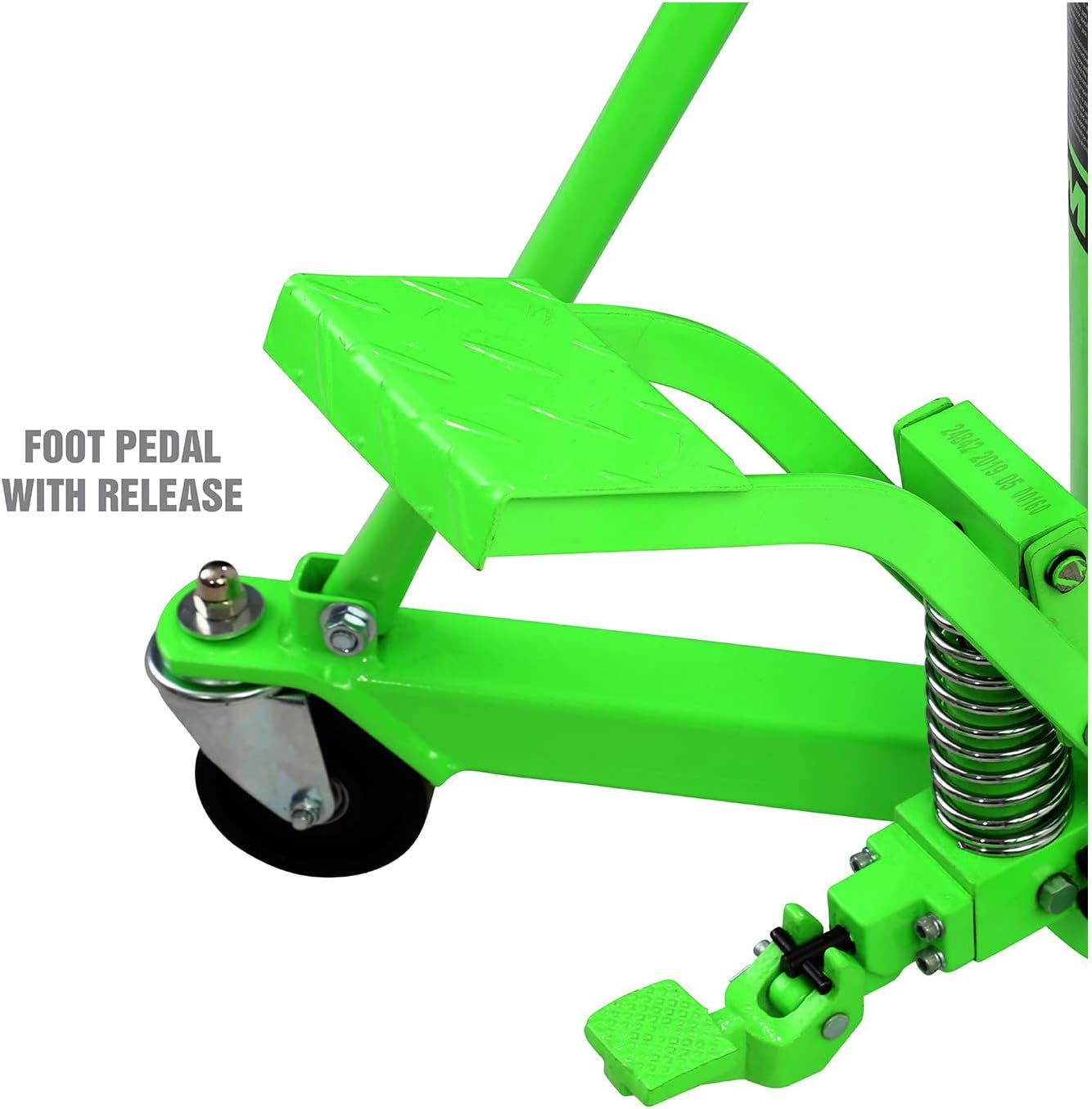 OEMTOOLS 26842 Transmission Jack, 1 Ton 2 Stage Telescoping High Lift, 37.5-76 Inch Height, Quick Assembly, Stable Hydraulic System, Heavy-Duty Construction