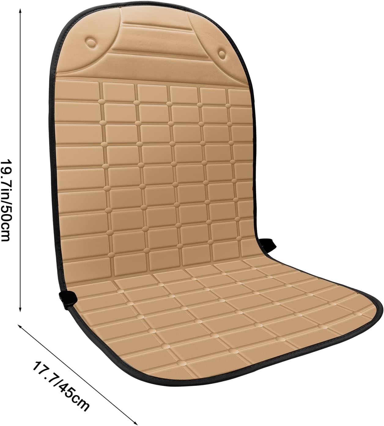 Seat Cover for Cold Weather, Winter Seat Cushion with Adjustanle Buckle for Full Back and Seat (2, Khaki)