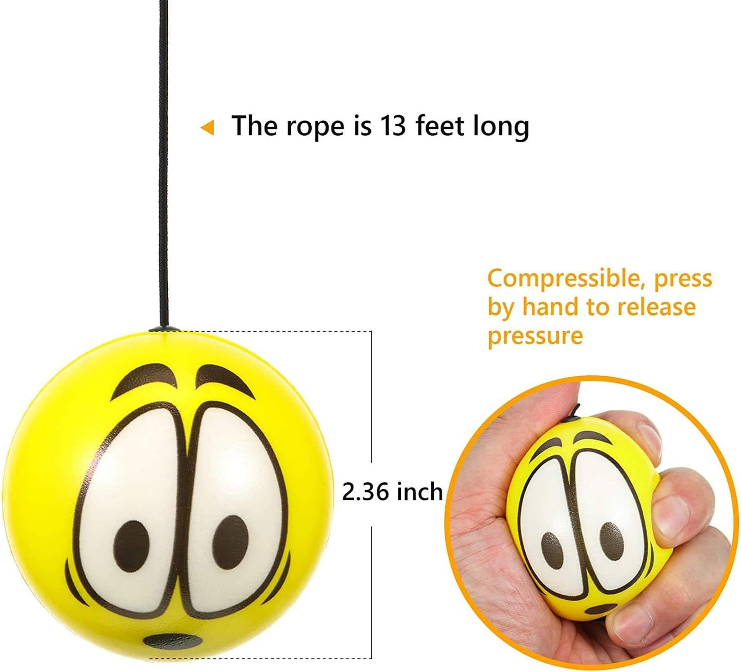 Frienda 2 Sets Double Garage Parking Aids, Includes 2 Pieces Assist Balls Garage Ball Stopper, 2 Pieces Plastic Cord Locks and Screw Hooks Parking Indicators for Car