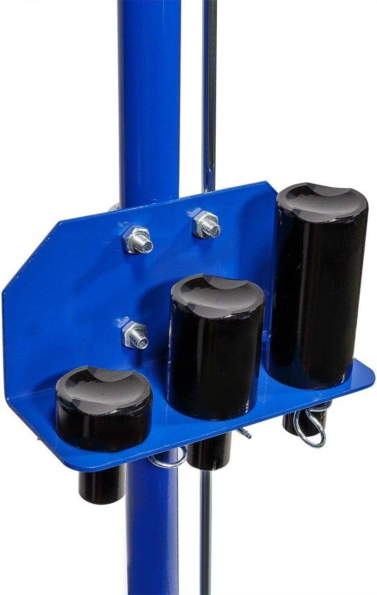 Stark USA 22 Ton Hydraulic Floor Jack Air-Operated Axle Bottle Jack with (4) Extension Saddle Set Built-in Wheels, Blue