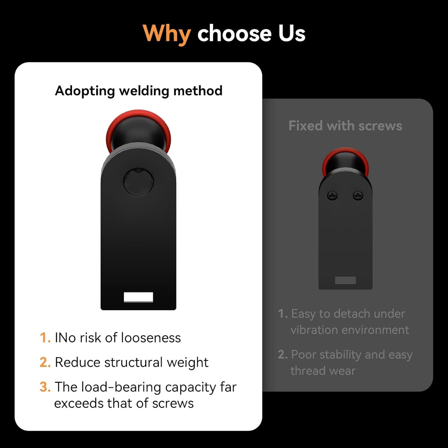 Radar Detector Mount, Aluminum Rearview Mirror Rod Radar Bracket, Suitable for Uniden Radar Model