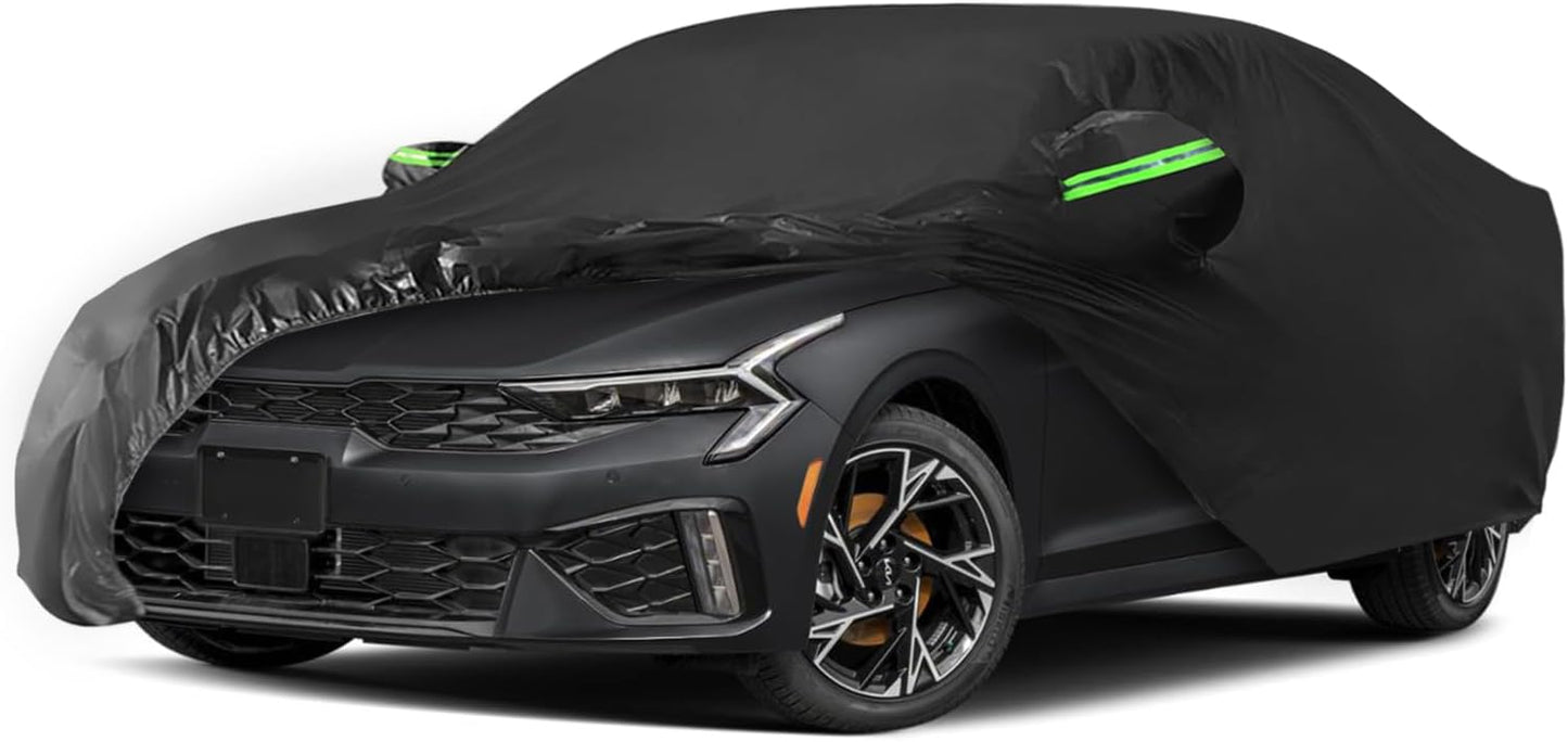Proadsy 2025 Upgrade Car Cover Custom Fit for 2021-2025 Kia K5, Waterproof All Weather for Automobiles, Full Exterior Cover Rain Snow Sun Protector Indoor Outdoor Car Cover