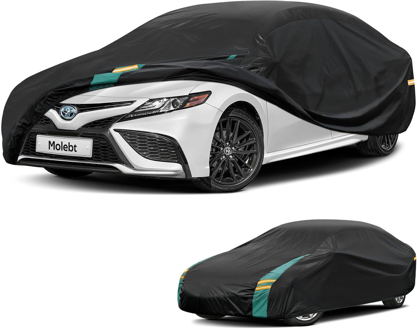 Car Cover Waterproof All Weather for Automobiles, Outdoor Full Exterior Covers for Sedans (Length: 186"-193") Rain Winter Sun Protection. Universal Fit for Toyota Camry, Honda Accord, etc.