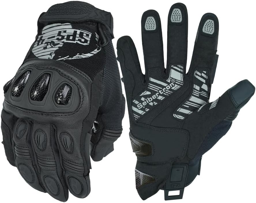 Seibertron SPS Series Touchscreen Motorcycle Motocross BMX ATV MTB Bicycle Cycling Full or Half Finger Gloves Adult and Youth