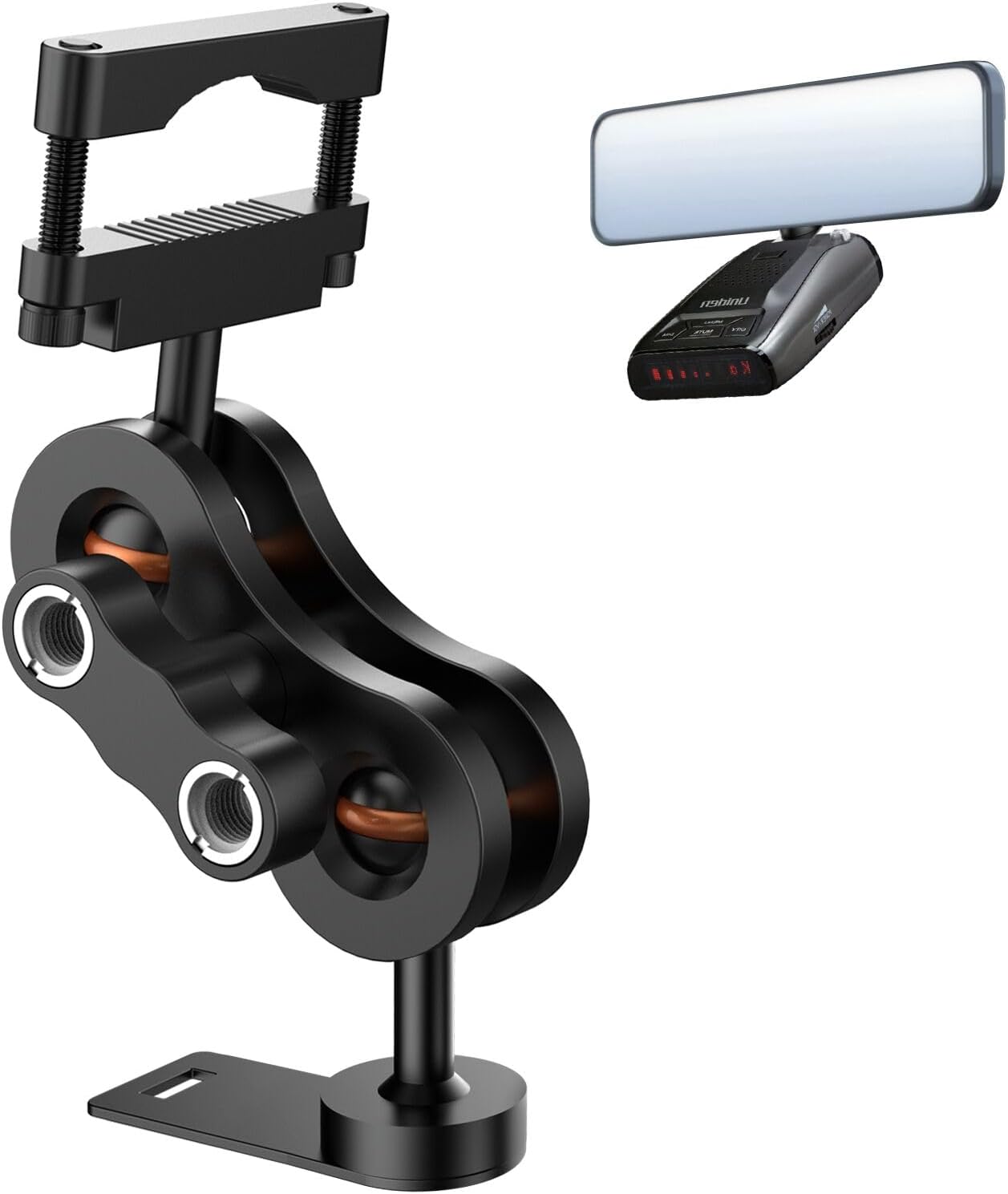 Radar Detector Mount Rearview Mirror Bracket,Car Truck Mirror Radar Mount Bracket,Aluminum Rearview Mirror Rod Mount (for Uniden Radar Detector)