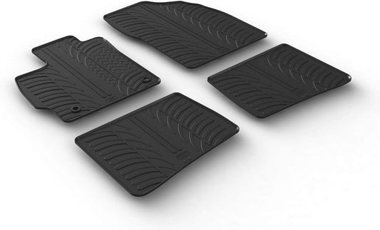 Gledring USA Custom Fit All-Weather Rubber Floor Mats Intended for Toyota Prius & Prius Plug-in Hybrid 2012-2015, No Trimming Required, Tailored Custom Fit, Protects from Rain, Mud & Snow