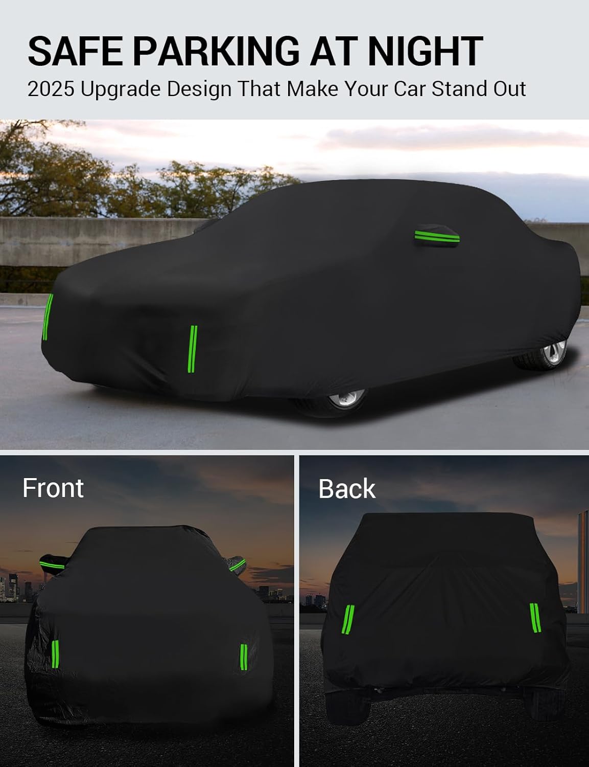 Proadsy 2025 Upgrade Car Cover Custom Fit for Hyundai Venue 2020-2025, Waterproof All Weather for Automobiles, Full Exterior Cover Rain Snow Sun Protector Indoor Outdoor Car Cover