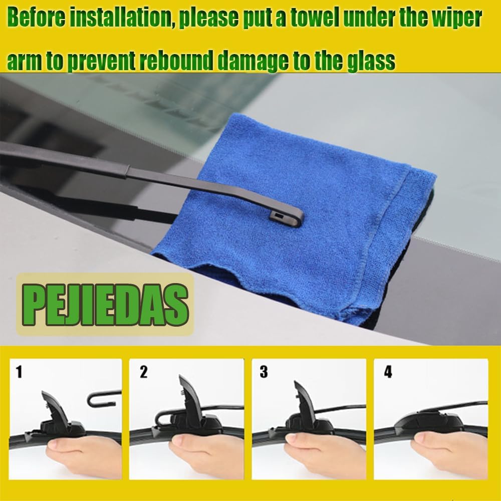 OEM Quality Front Wiper Blades, Replacement for 2016-2021 Honda Civic,2012-2017 Toyota Camry,2011-2021 Hyundai Sonata OE Original Style (26 Inch + 18 Inch Front Wiper Blades)