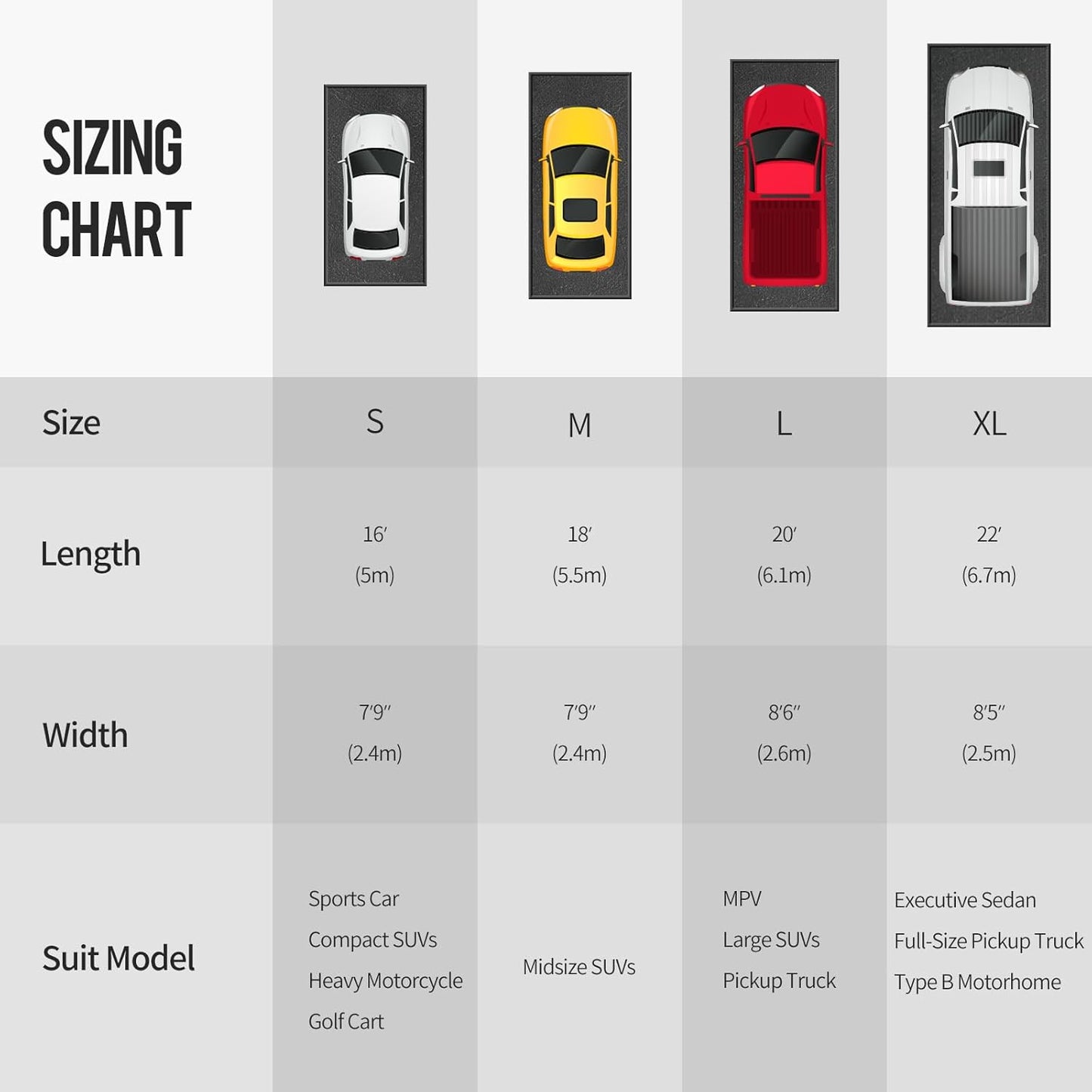 WELKIN Containment Mat,(8'5" x 22'),Non-Slip Garage Floor Mat - Heavy Duty Waterproof Protection from Snow, Rain and Mud for Cars
