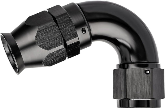 EVIL ENERGY 6AN 120 Degree PTFE One Piece Full Flow End Hose Fitting Aluminum Black
