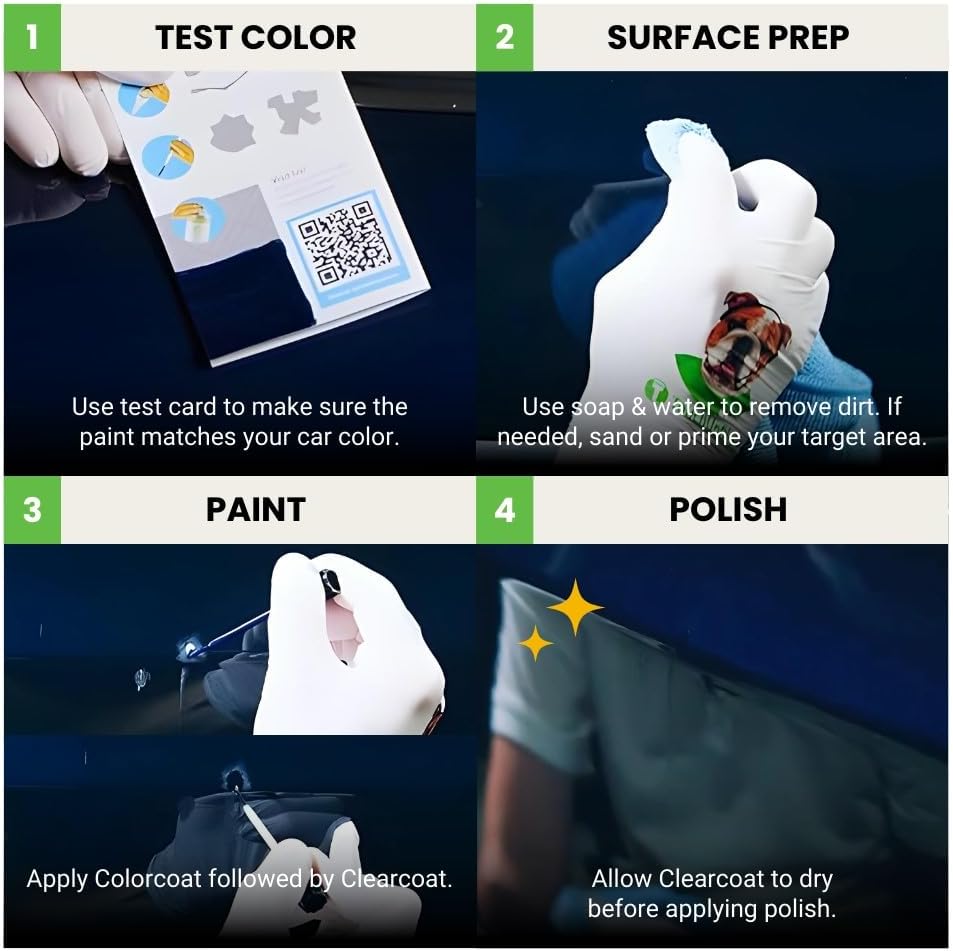 TouchUpDirect 1K5 Moon Dust Compatible with Toyota Exact Match Touch Up Paint Brush - Platinum Kit