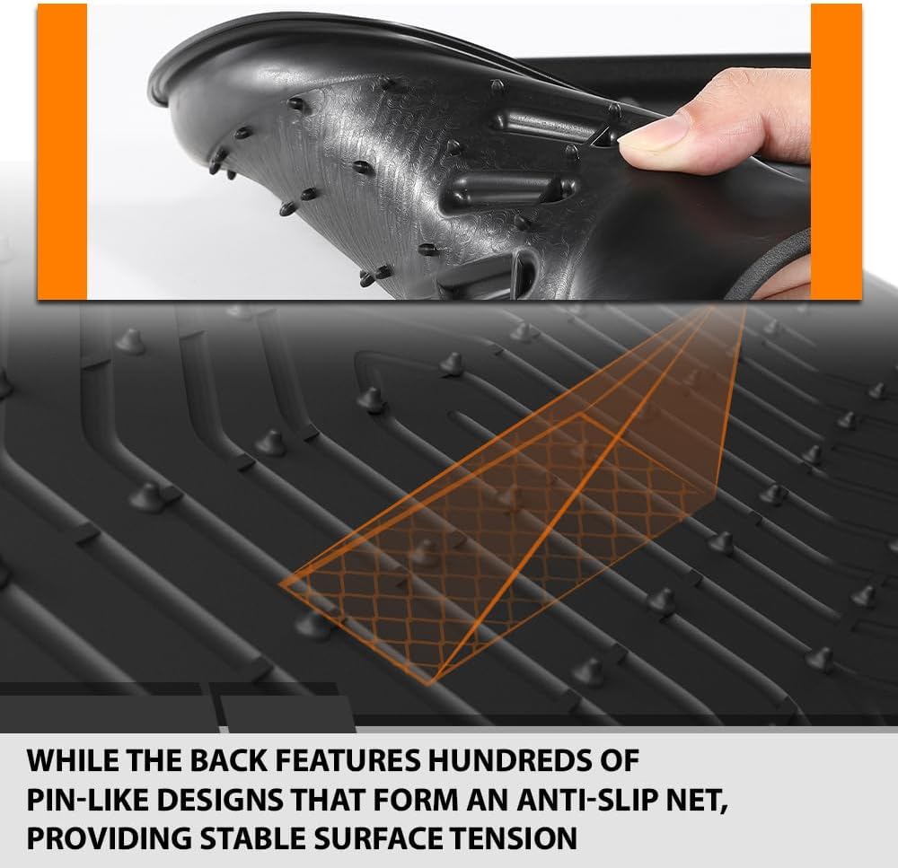 G-PLUS Floor Mats 3PCS Compatible with Honda Accord Sedan 2018 2019 2020 2021 2022 TPE All Weather Full Cover Protection 3 Piece,1st & 2nd Row Floor Liners