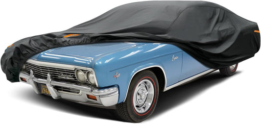 Kayme Car Cover Waterproof All Weather for Large Sedan,Outdoor Cover Fit for Ford Crown Victoria, Cadillac DTS, Grand Marquis, Lincoln Continental Town Car, Chevy Impala Caprice (209 to 218 inch)