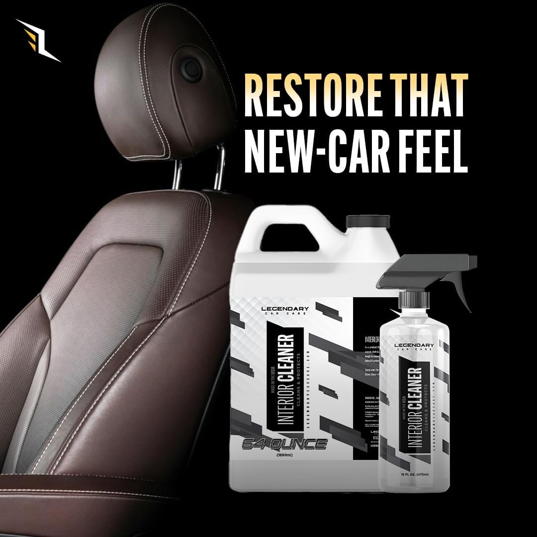 Legendary Interior Cleaner 16oz - All Purpose Interior Detailer & Carpet Cleaner for Cars - Safe on Leather, Plastic, Vinyl, Upholstery & Dashboard - UV Protectant - Tough on Stains & Dirt