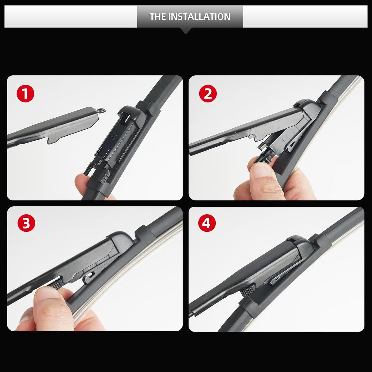 Front Windshield Wipers, 2-Piece Set for BMW 4 Series 428i 430i 435i 440i 2014 2015 2016 2017 2018 2019 2020 - Automotive Replacement Front Wiper Blades for Car Window