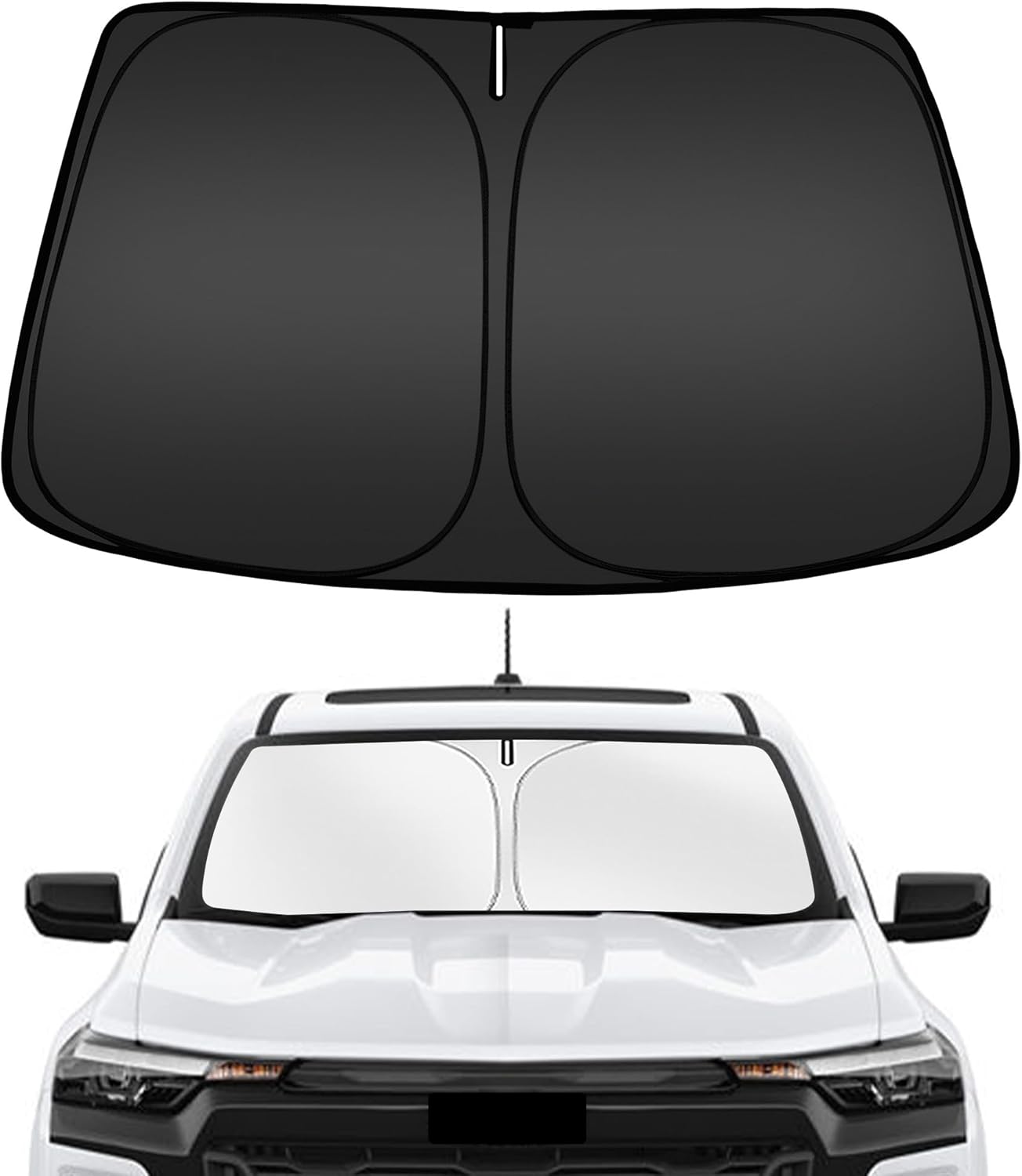 ARISMOTOR Windshield Sun Shade for Chevrolet Chevy Colorado 2023-2025 2026, Custom Fit Foldable Front Window Sunshade Sun Visor Protector, Block UV Rays Keep Your Car Cooler