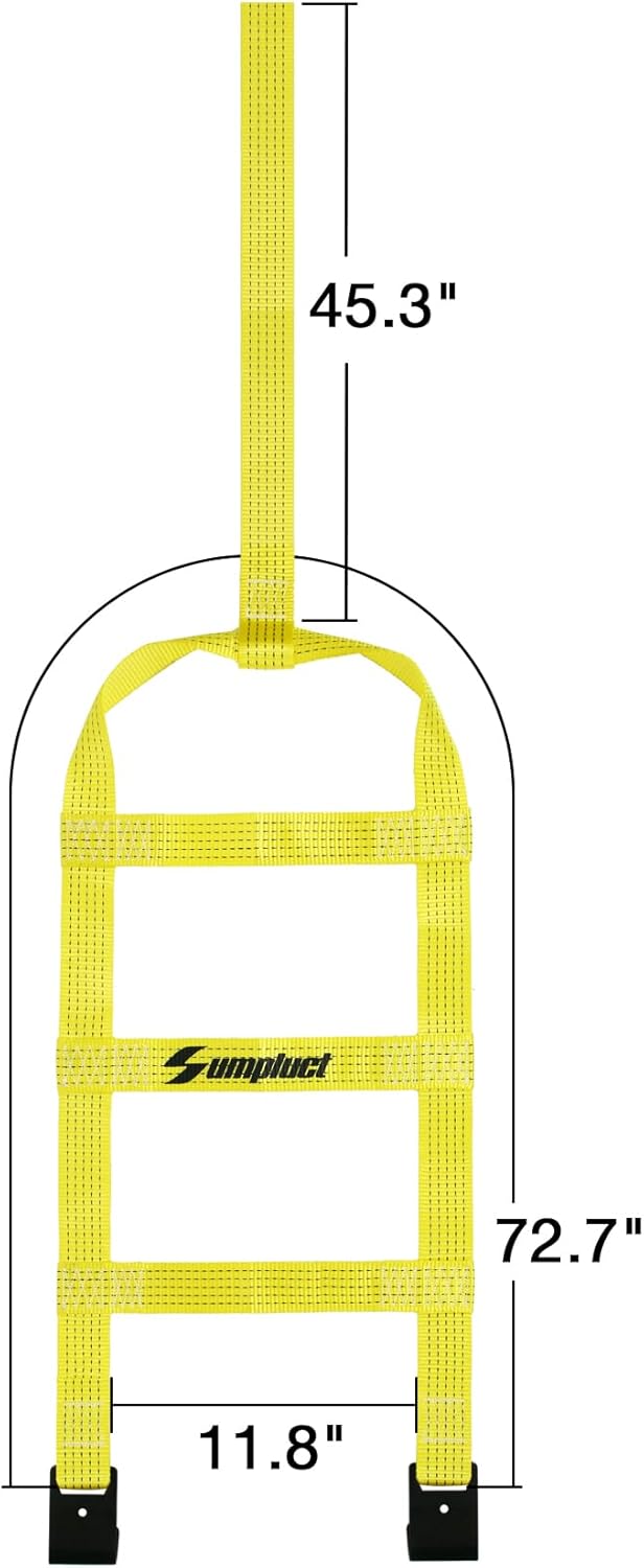 Tow Dolly Basket Straps with Flat Hooks Fits 14" 15" 16" Car Auto Hauler Wheel for A Car Trailer,SUV,UTV,ATV Transport Vehicle Tire Tie Down Strap Kit Heavy Duty Tire Bonnet Net Safe