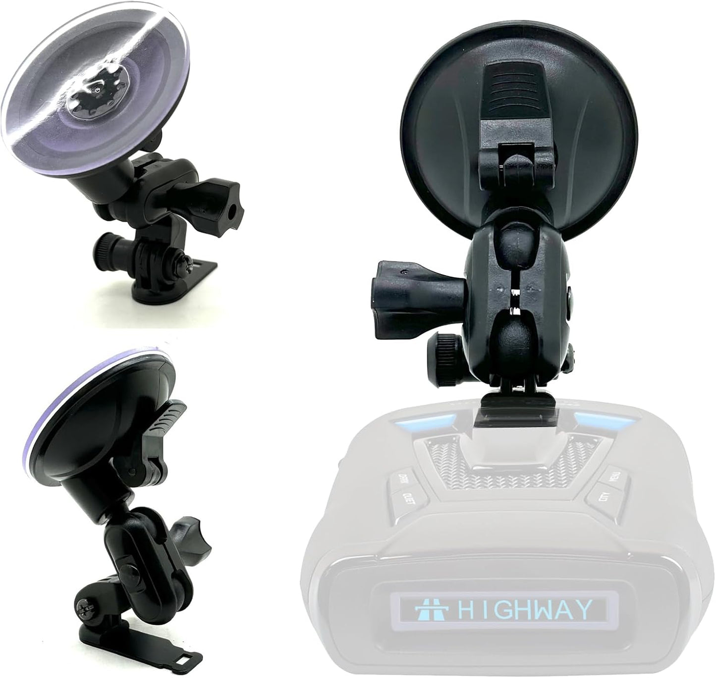 Ehnanced Dual Ball Joint Adjust Suction Cup Bracket Compatible for All Whistler Radar Detector (CR65 CR 70 CR75 CR80 CR85 CR90 CR93 XTR Pro DE17xx XTR2xx XTR3xx XTR4xx XTR5xx XTR6xx)