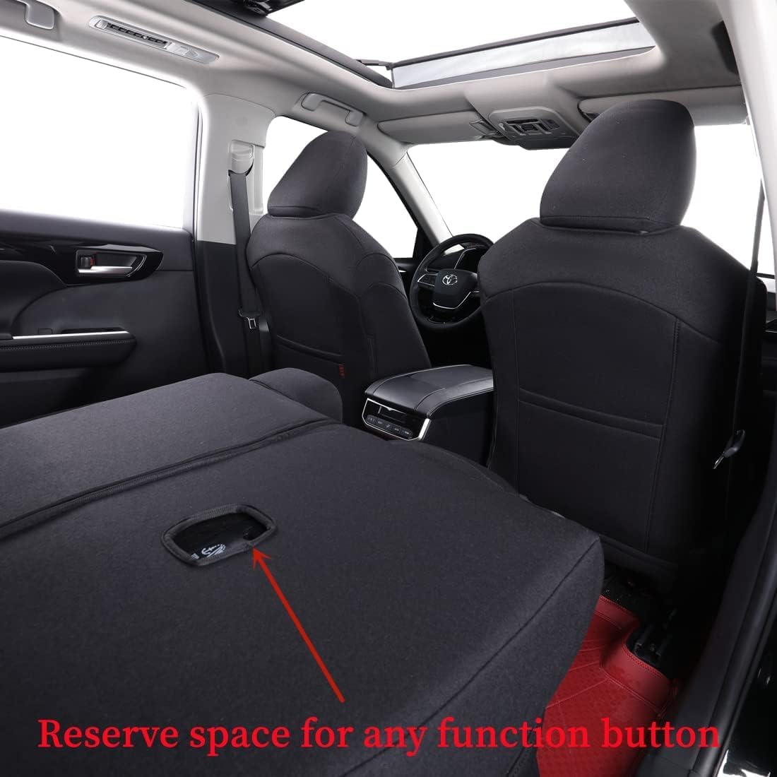 coverdream Custom Fit Camry Car Seat Covers for 2025 Toyota Camry LE,SE,Full Coverage Polyester Seat Protector(Full Set,Black)