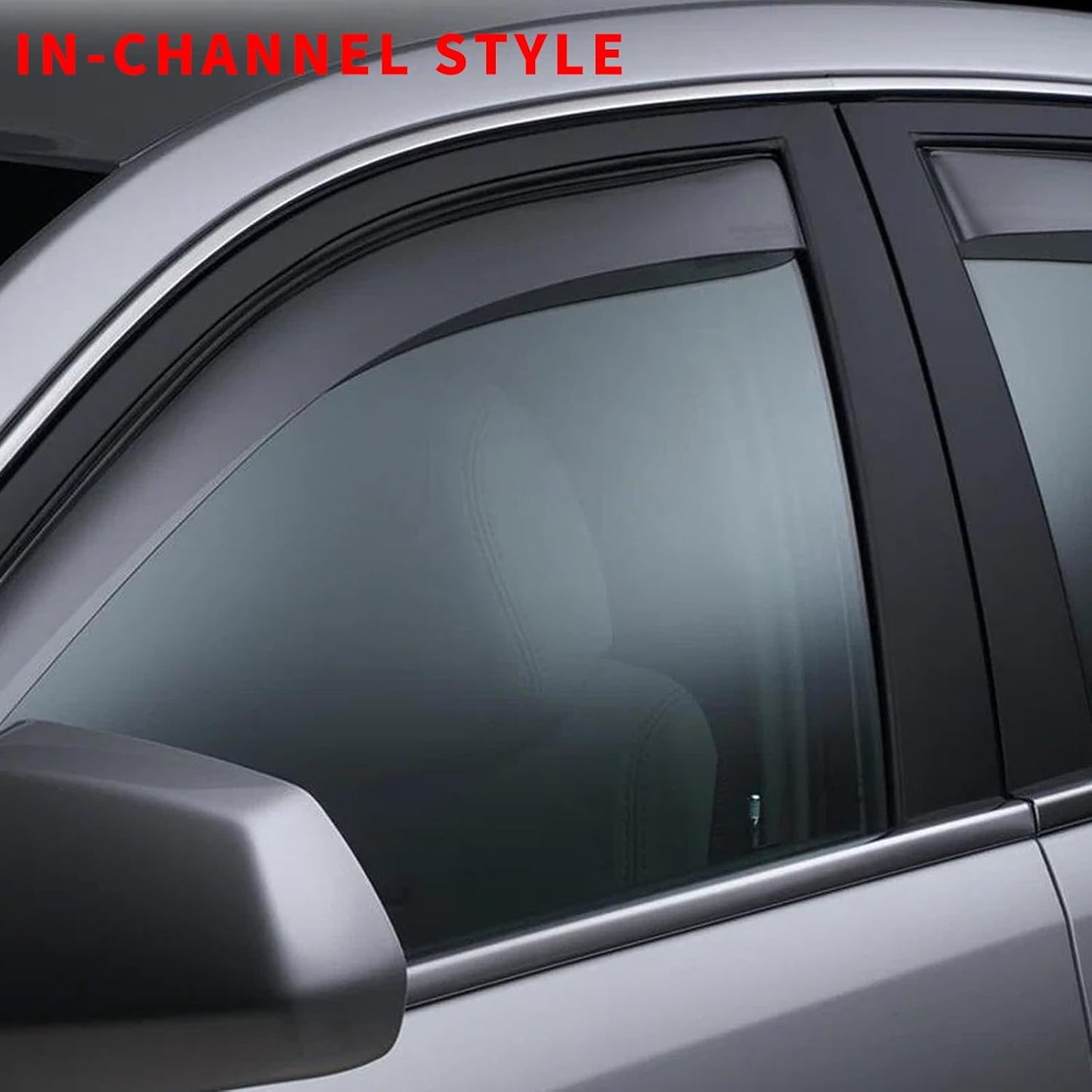 in Channel Rain Guards for Chevrolet (Chevy) Equinox 2018 2019 2020 2021 2022 2023 2024, Durable Side Window Wind Deflectors, Vent Window Visors Shades Shield, 4PCS