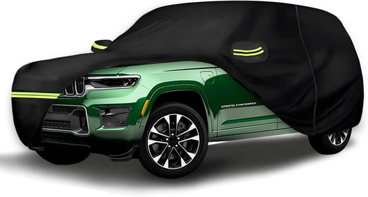 Waterproof Car Covers for 2010-2025 Jeep Grand Cherokee (Black) Custom Heavy Duty Waterproof All Weather Protection Outdoor